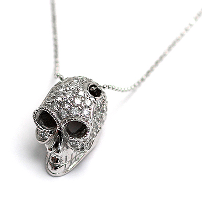 スカル ダイヤモンド ネックレス