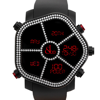 時計 ジェイコブ ゴースト JC-GST-WHD PVD(SS)×ラバー ブラック 中古品