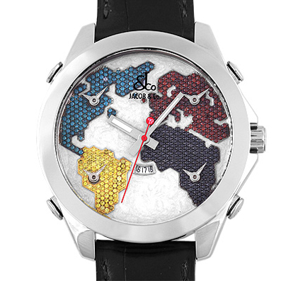 5タイムゾーン ワールドマップ