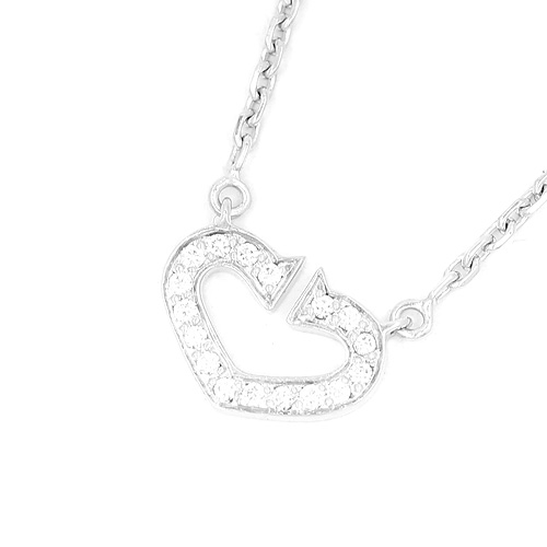 Cハート ダイヤモンドペンダント