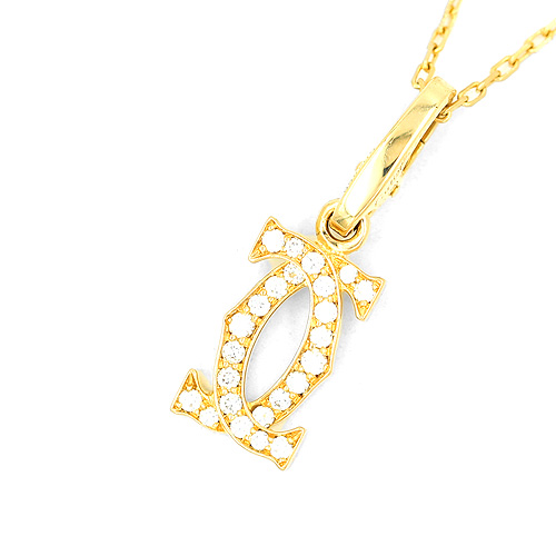 2Cダイヤチャームネックレス