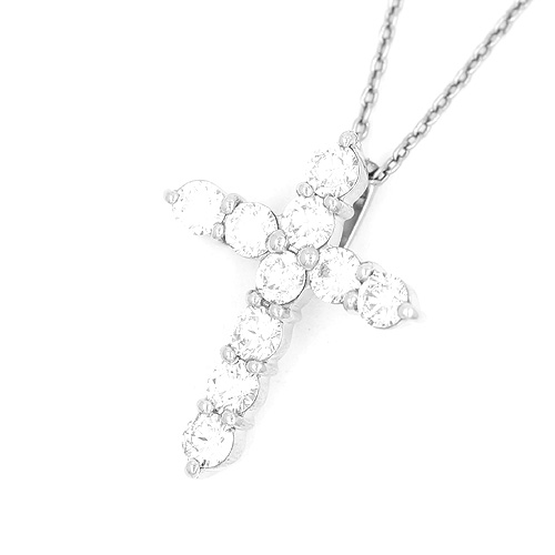 ダイヤモンドネックレス クロス