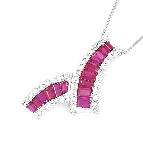 ルビー ダイヤモンドネックレス