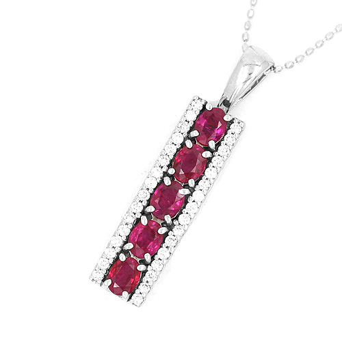 ルビー ダイヤモンドネックレス