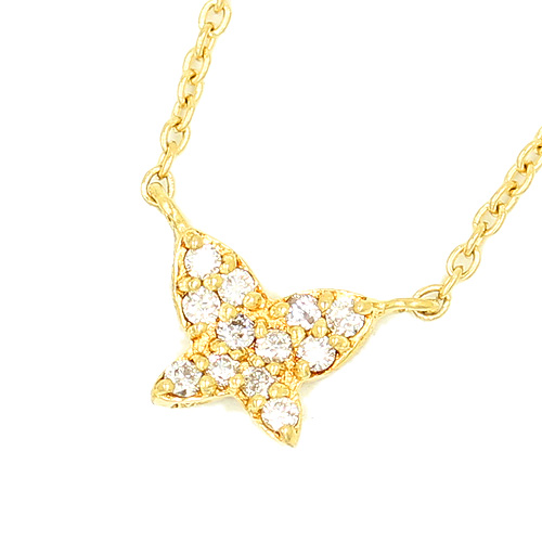 ダイヤモンドネックレス バタフライ