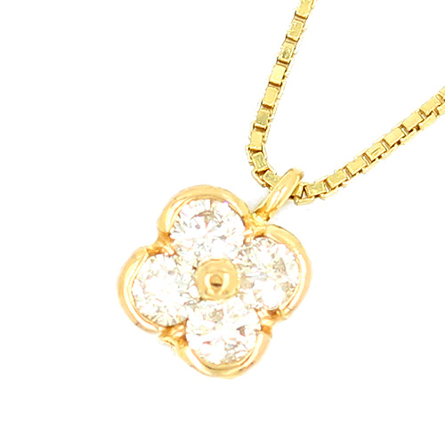 ダイヤモンドネックレス フラワー