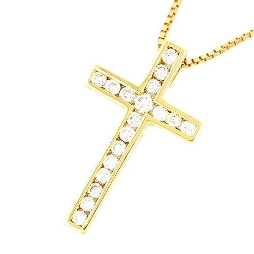 ダイヤモンドネックレス クロス