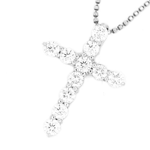 ダイヤモンドネックレス クロス