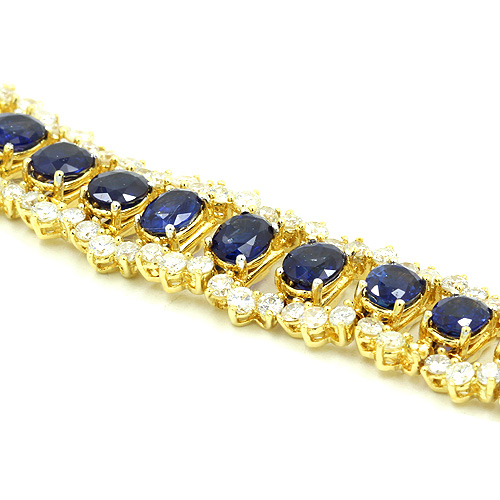 サファイア ダイヤモンドブレスレット