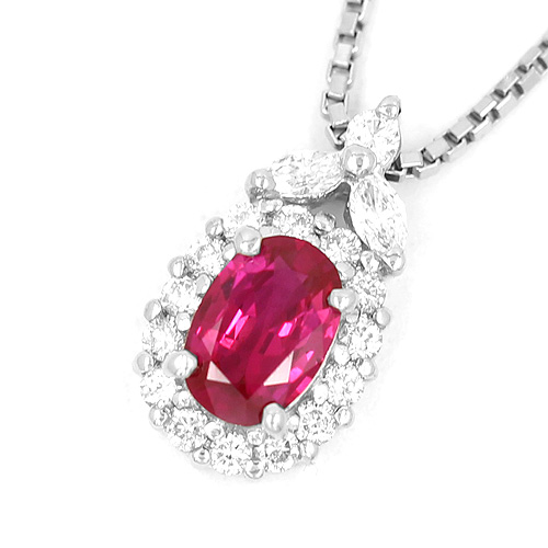 ルビー ダイヤモンドネックレス