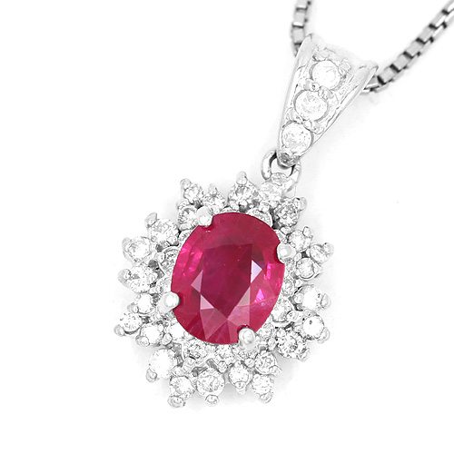 ルビー ダイヤモンドネックレス