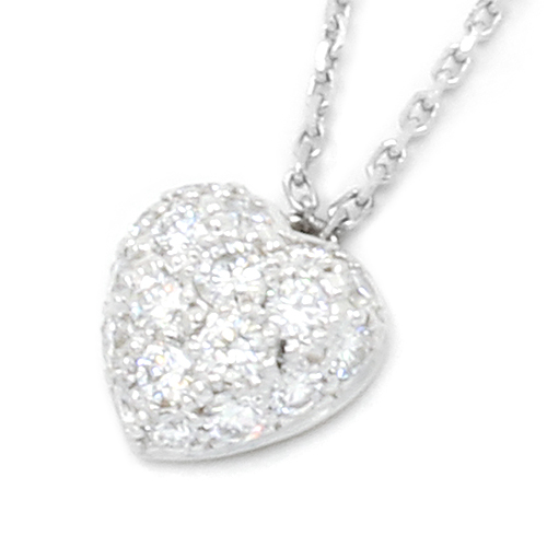 パヴェダイヤ ハートペンダント