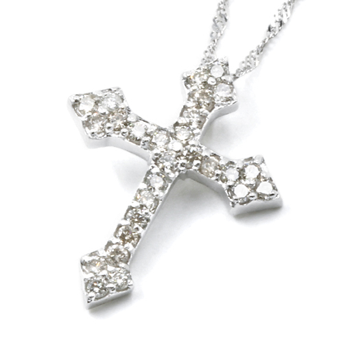 ダイヤモンドネックレス クロス