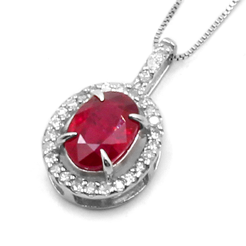 ルビー ダイヤモンドネックレス