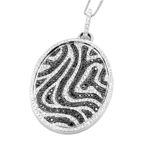 ダイヤモンドネックレス ゼブラストライプ