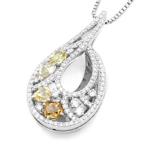 ナチュラルカラー ダイヤモンドネックレス