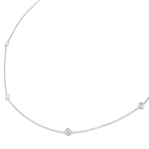 ダイヤモンド ステーションネックレス