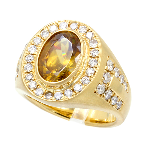 スフェーン ダイヤモンドメンズリング #20.5