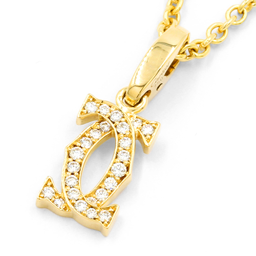 2Cダイヤモンドチャーム ネックレス