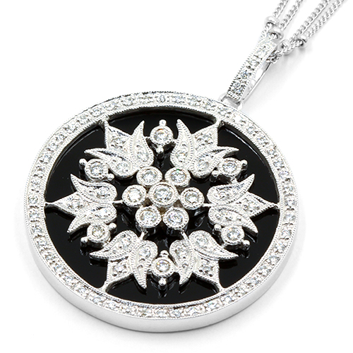 オニキス ダイヤモンドネックレス