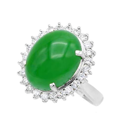 ヒスイ ダイヤモンドリング #19