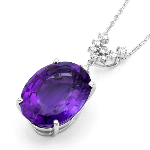 アメジスト ダイヤモンドネックレス
