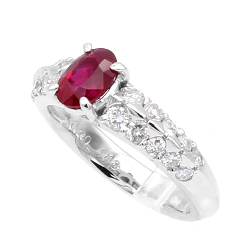 ビルマ産ルビー ダイヤモンドリング #12
