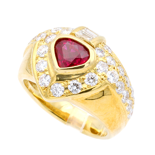 ルビー ダイヤモンドリング #12