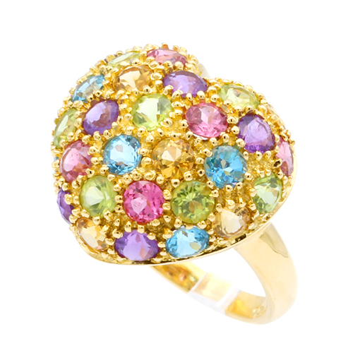 ポンテヴェッキオ マルチストーン ハートリング #11