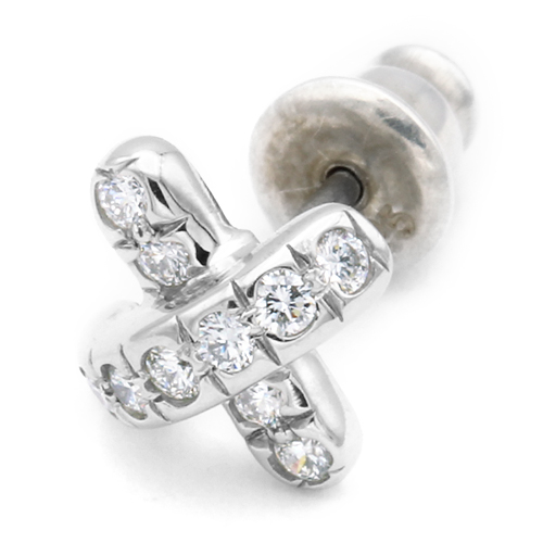 クロスステッチ ダイヤピアス (片耳用)