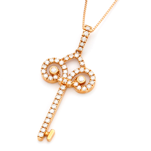 ダイヤモンドネックレス キーペンダント