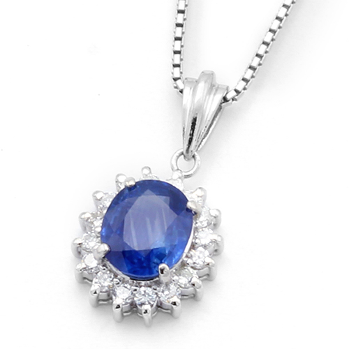 サファイア ダイヤモンドネックレス