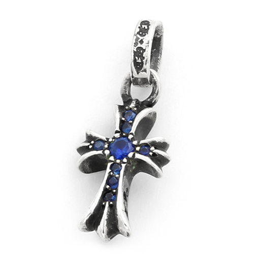 クロムハーツ クロス サファイア ペンダント