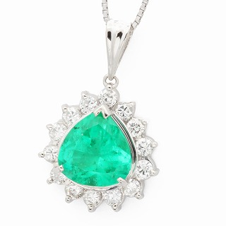 エメラルド ダイヤモンド ペンダント