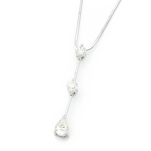 ダイヤモンド トリロジーネックレス