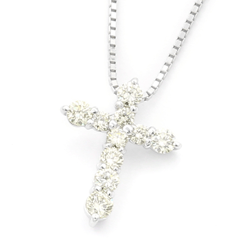 ダイヤモンド クロスネックレス