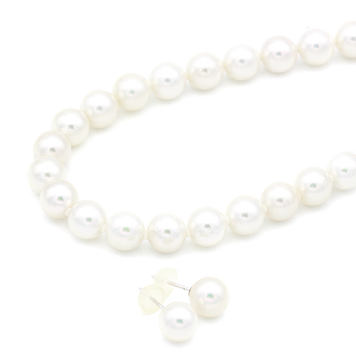 花珠アコヤパールネックレス ピアス2点セット