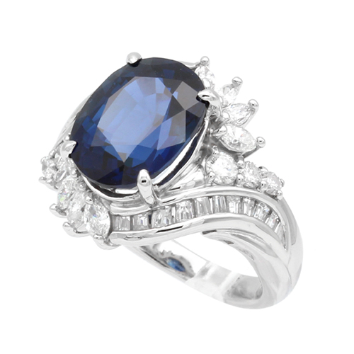 非加熱サファイア ダイヤモンドリング #9