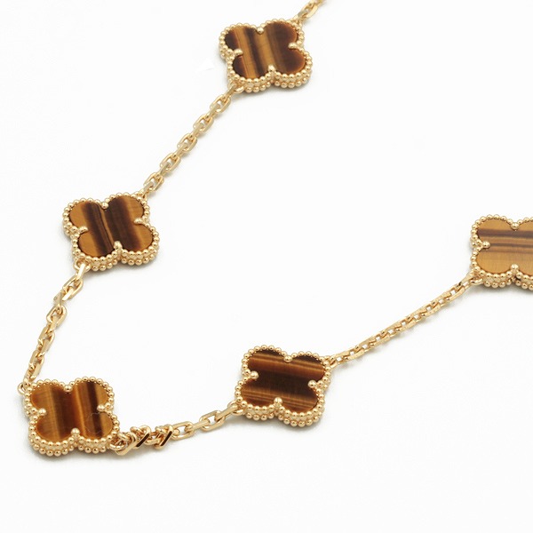 ヴィンテージアルハンブラ ネックレス 10Pタイガーアイ