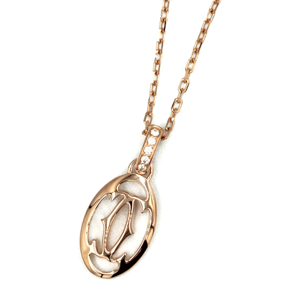 ロゴドゥーブルC ダイヤ ネックレス