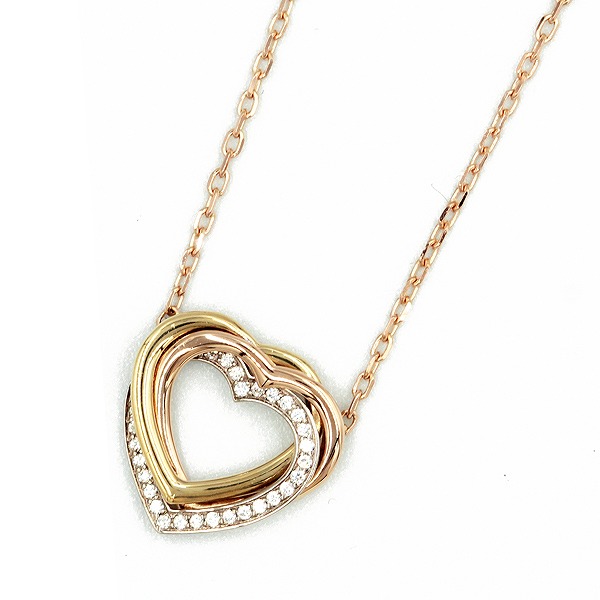 トリニティハート ダイヤ ネックレス