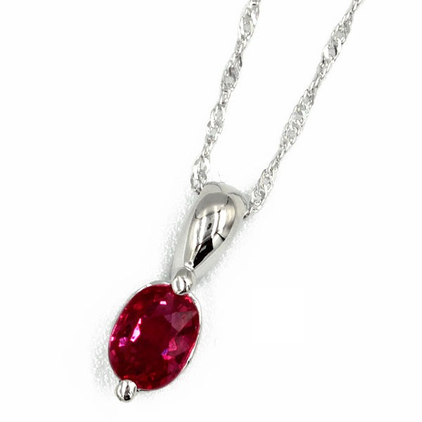 非加熱ルビー ネックレス