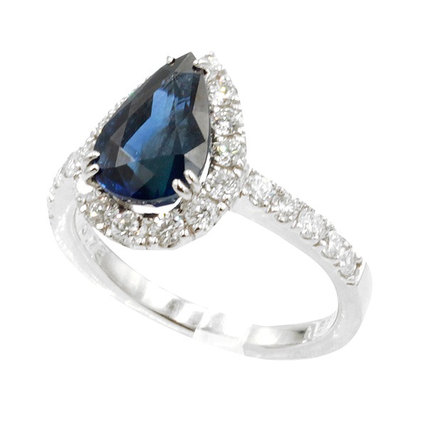 非加熱サファイア ダイヤ リング #11