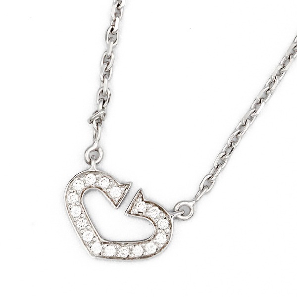 Cハート ダイヤ ネックレス