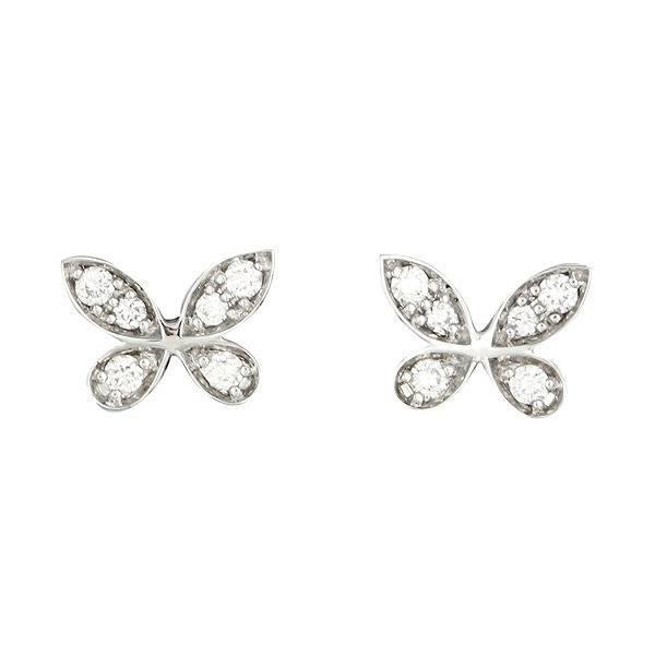 バタフライパヴェダイヤピアス