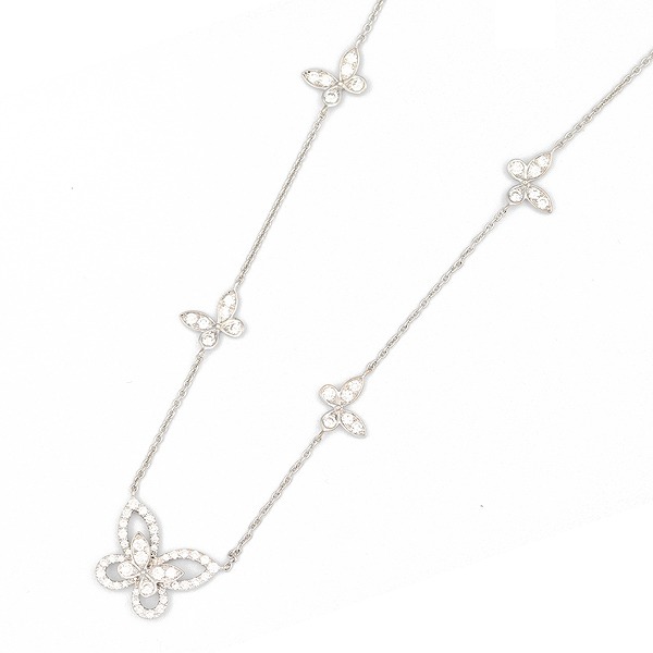 バタフライシルエット ダイヤネックレス