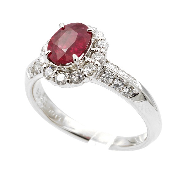 非加熱ルビーダイヤリング #13