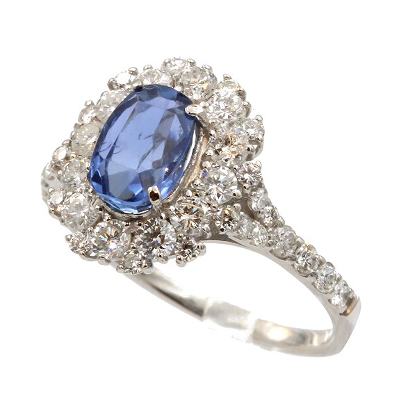 非加熱サファイアダイヤリング #12