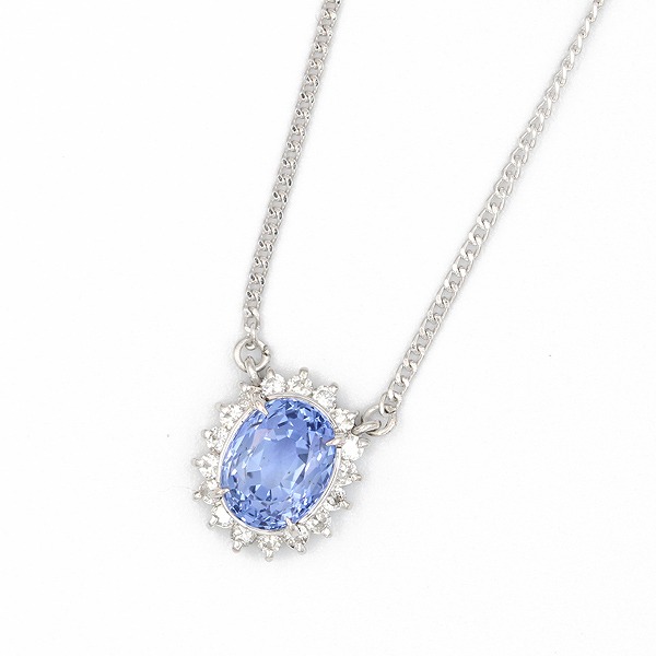 非加熱サファイアダイヤネックレス