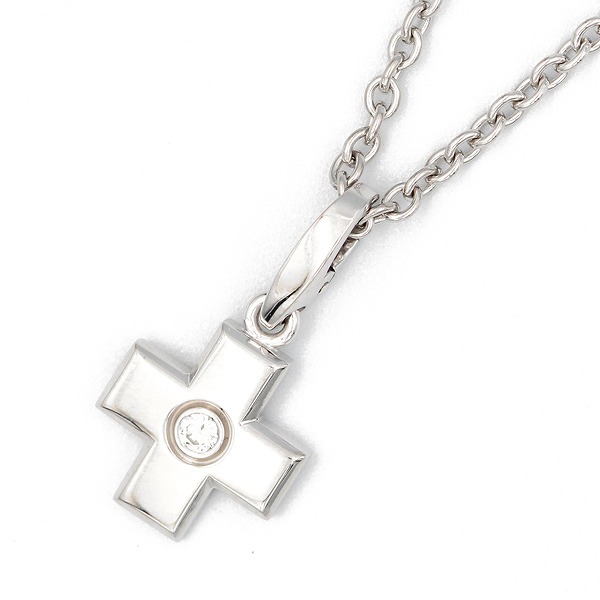 クロスダイヤチャームネックレス